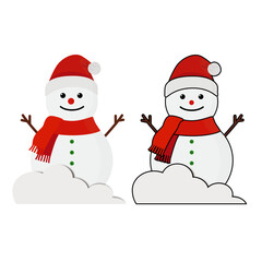 snowman with hat