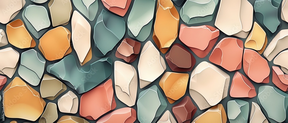 Leinwandbilder abstract template modern. colorful geometric background with japanese pattern.
