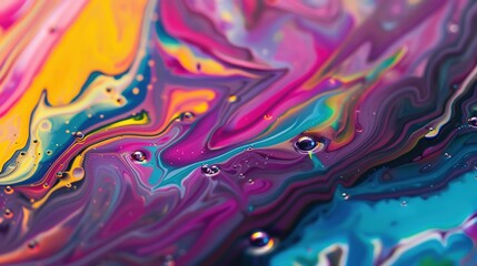 abstract background, close up of rainbow colorful acrylic paints