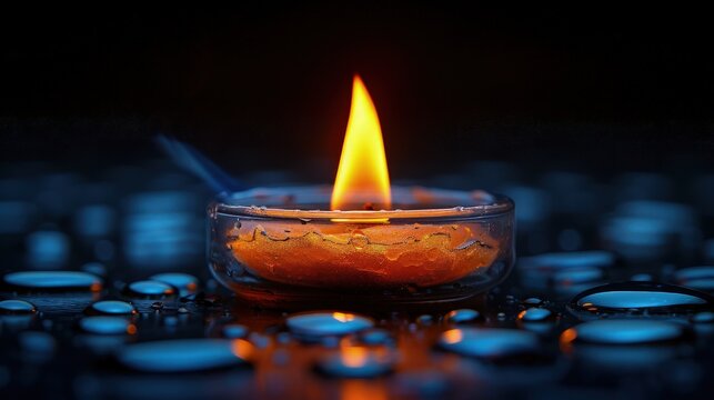 Striking Image of Flames Against a Solid Black Background, Adding Depth and Drama to its Artistic Vision.