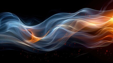 Obraz premium Fiery Flames Blaze Against a Bold Black Backdrop, Evoking Passion and Power in Designs.