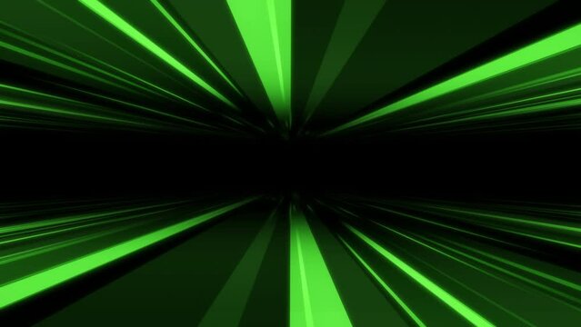 Abstract slow moving green 3D speed lines seamless looping  background 