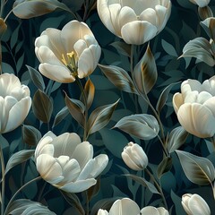 Timeless Tulip Seamless Wallpaper in Modern Colors