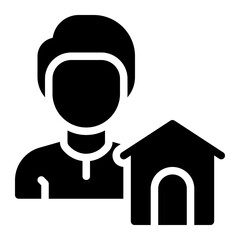 real estate agent glyph icon