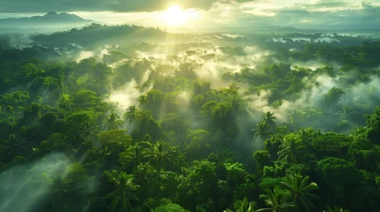 Photo sur Plexiglas Olive verte Canopy of the Amazon, generative ai