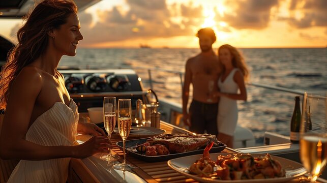 Luxury Yacht Grill Experience, generative ai