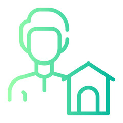 real estate agent gradient icon