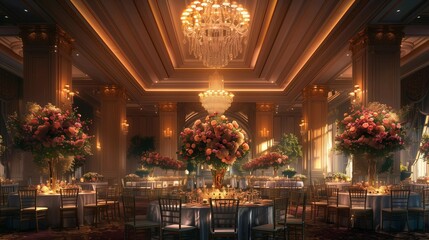 Luxurious Ballroom Celebration, generative ai