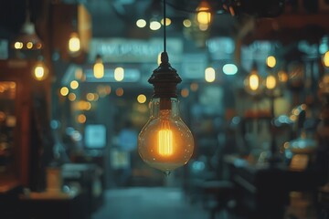Sparse orange-yellow-green bokeh on a black background in a mysterious antique store.