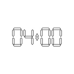 Vector digital clock outline