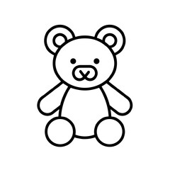Fototapeta premium Teddy Bear Icon, Plush Toy, Childhood Comfort Object