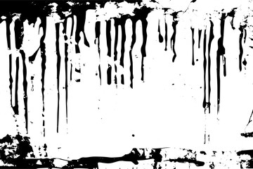 black ink dripping on grunge textured black and white background - obrazy, fototapety, plakaty