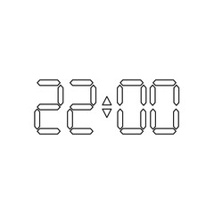 Vector digital clock outline