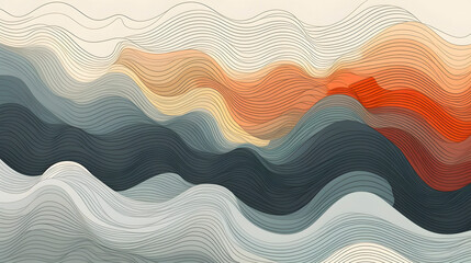 Digital technology colorful abstract wave curve poster web page PPT background