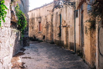 Beautiful alley in Italy Sicily Ragusa