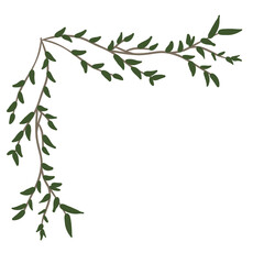 ribbon and bow with branch leaf tree decorative arts fit for any decors for invitation, flyers, posters, anything