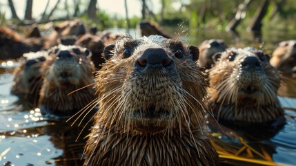 Nutria farm specializing in colored furs A lucrative agricultural venture for nurturing nutria for fur and meat production