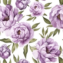 Elegant Purple Peony Pattern for Springtime Design