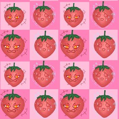 pattern with strawberry