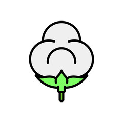 cotton cartoon icon, isolated background