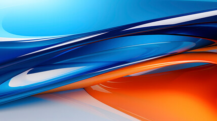 Digital technology blue orange futuristic wall abstract poster web page PPT background