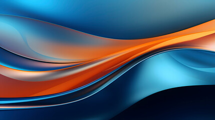 Digital technology blue orange futuristic wall abstract poster web page PPT background