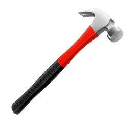 Carpenter hammer isolated on white background. Fitter's hammer for chiselling and driving in nails and dowels as well as for joining components. Realistic 3d vector illustration