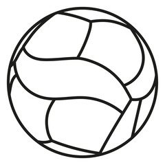 Naklejka premium Volleyball ball line art icon for sports apps and websites