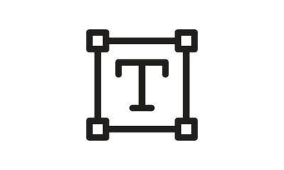type tool icon on white background