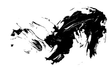 Energy in Ink: A Dynamic Black Brushstroke