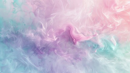 A pastel abstract background with soft washes of pink, lavender, and mint green, creating a whimsical and dreamy feel. - obrazy, fototapety, plakaty
