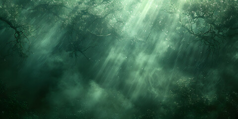 Moonlit Emerald Forest - A Seamless Textured Background for Design