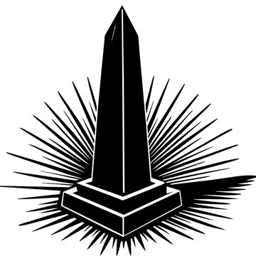 An obelisk-symbolizing-power - Vector - Vector art - Vector illustration - Vector design - Latest Vector - Ultimate Vector - Premium Vector - Vector pro - Premium illustration