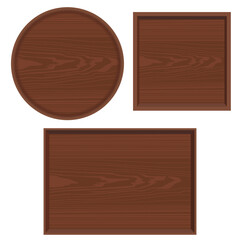 empty wooden plate