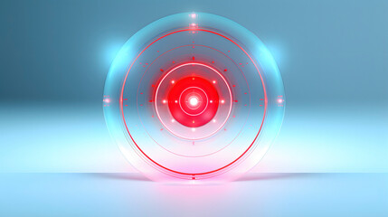 Digital technology red blue lens abstract graphic poster web page PPT background