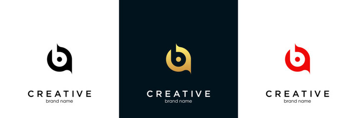 letter B logo alphabet design icon for business