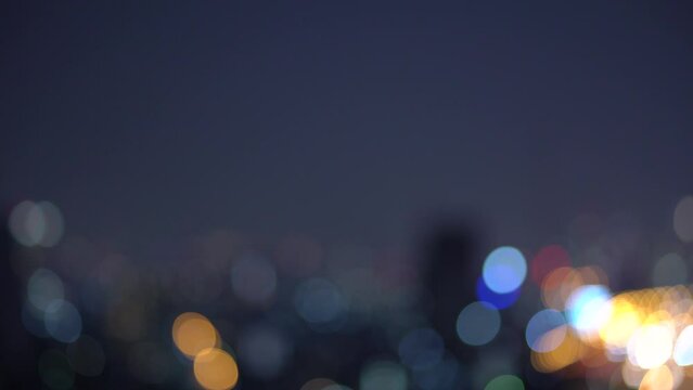 Blurred of night city skyscraper and tower lights bokeh , Soft Focus , Metropolis Backgound wallpaper