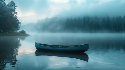 Obraz premium Solitude on the Water, generative ai