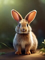 Fototapeta premium Rabbit on the ground