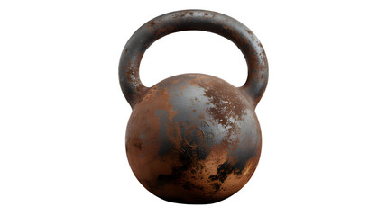 Kettlebell Mockup with Cast Iron Construction : Isolated on White, Transparent Background, PNG File, Hand Edited Generative AI