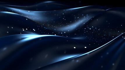 Digital technology blue silver wave curve abstract poster web page PPT background