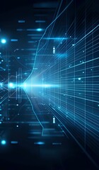 Obraz premium Abstract business technology background. AI generated.