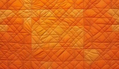 A quilt background with the color orange as its inspiration.  AI Generated
