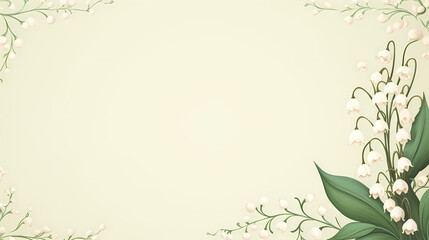 Beautiful white lily of the valley