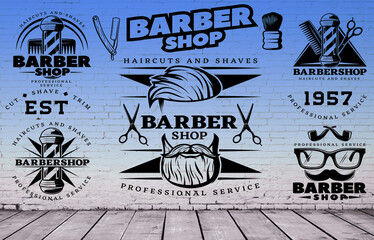 wallpaper showing a set of barber 
