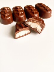 Handmade Bounty Snickers Chocolate on White