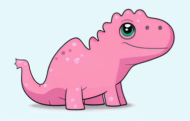 Pink Cute Dino: Adorable Prehistoric Charm