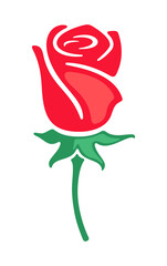 Roses, flowers and plant. Floristry or floristics, floral, floweret and nature, illustration