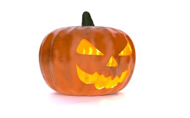 Halloween pumpkin white background