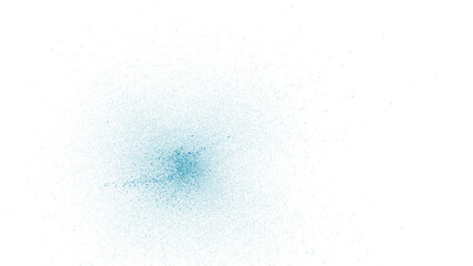 飛び散る粒子、粉、紙片：青、水色、シアン